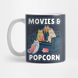 Cats popcorn popper and movies Mug